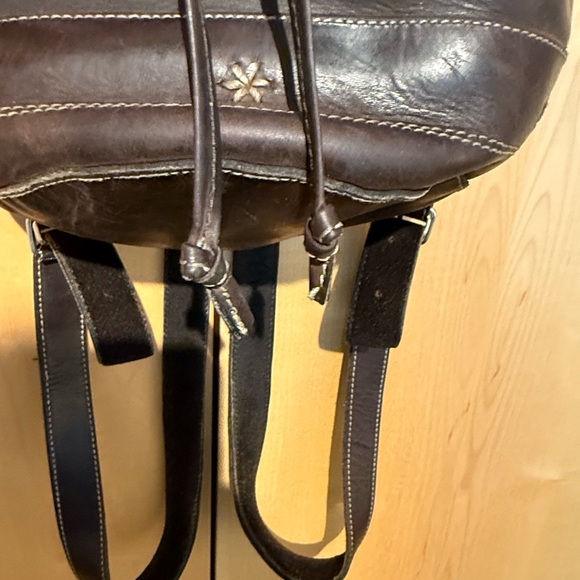 Elegant Dark Brown Leather Backpack - Picture 12 of 16